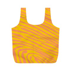 Pattern Texture Yellow Full Print Recycle Bag (m)