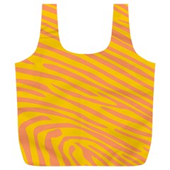 Pattern Texture Yellow Full Print Recycle Bag (xl)