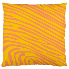 Pattern Texture Yellow Standard Flano Cushion Case (two Sides) by HermanTelo