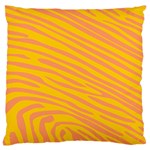 Pattern Texture Yellow Large Flano Cushion Case (Two Sides) Front