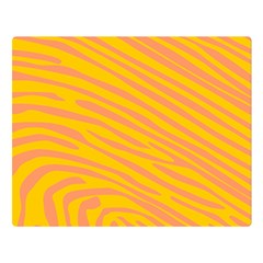 Pattern Texture Yellow Double Sided Flano Blanket (large) 