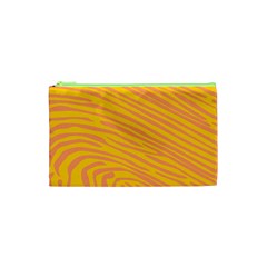 Pattern Texture Yellow Cosmetic Bag (xs) by HermanTelo