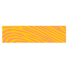 Pattern Texture Yellow Satin Scarf (oblong)