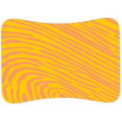 Pattern Texture Yellow Velour Seat Head Rest Cushion