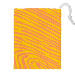 Pattern Texture Yellow Drawstring Pouch (4xl)