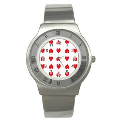 Heart Red Love Valentines Day Stainless Steel Watch