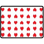 Heart Red Love Valentines Day Fleece Blanket (Large)  80 x60  Blanket Front