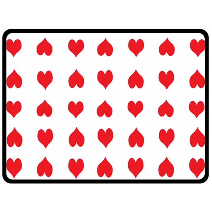 Heart Red Love Valentines Day Fleece Blanket (Large) 