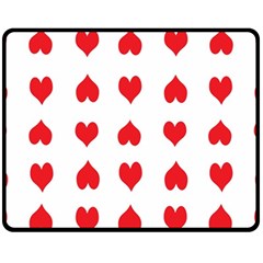 Heart Red Love Valentines Day Fleece Blanket (Medium) 