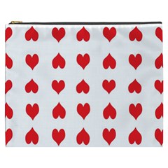 Heart Red Love Valentines Day Cosmetic Bag (xxxl) by HermanTelo