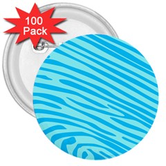 Pattern Texture Blue 3  Buttons (100 Pack) 