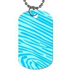 Pattern Texture Blue Dog Tag (one Side)