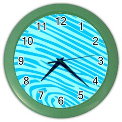 Pattern Texture Blue Color Wall Clock