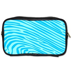 Pattern Texture Blue Toiletries Bag (two Sides)