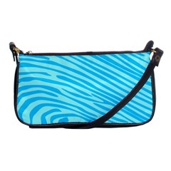 Pattern Texture Blue Shoulder Clutch Bag