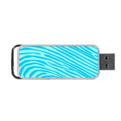 Pattern Texture Blue Portable Usb Flash (two Sides)