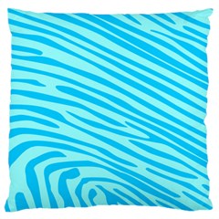 Pattern Texture Blue Large Flano Cushion Case (one Side)