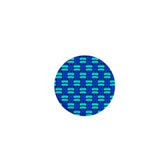 Pattern Graphic Background Image Blue 1  Mini Buttons by HermanTelo