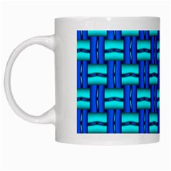 Pattern Graphic Background Image Blue White Mugs