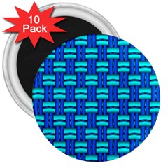 Pattern Graphic Background Image Blue 3  Magnets (10 pack) 