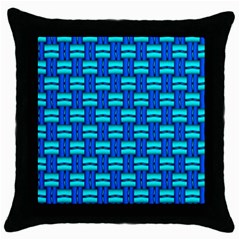 Pattern Graphic Background Image Blue Throw Pillow Case (Black)