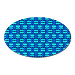 Pattern Graphic Background Image Blue Oval Magnet