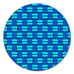 Pattern Graphic Background Image Blue Magnet 5  (Round)