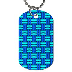 Pattern Graphic Background Image Blue Dog Tag (One Side)