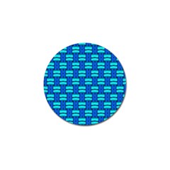 Pattern Graphic Background Image Blue Golf Ball Marker (4 pack)