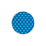 Pattern Graphic Background Image Blue Golf Ball Marker (4 pack) Front