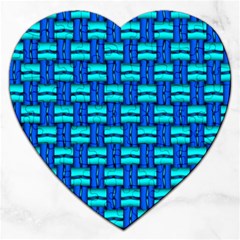 Pattern Graphic Background Image Blue Jigsaw Puzzle (Heart)