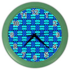 Pattern Graphic Background Image Blue Color Wall Clock