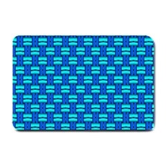 Pattern Graphic Background Image Blue Small Doormat 