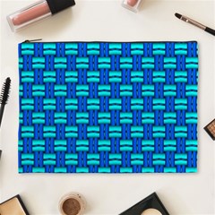 Pattern Graphic Background Image Blue Cosmetic Bag (xl)