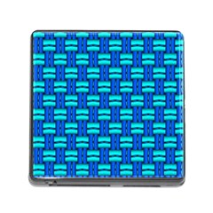 Pattern Graphic Background Image Blue Memory Card Reader (square 5 Slot)