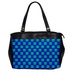 Pattern Graphic Background Image Blue Oversize Office Handbag