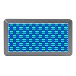 Pattern Graphic Background Image Blue Memory Card Reader (Mini) Front