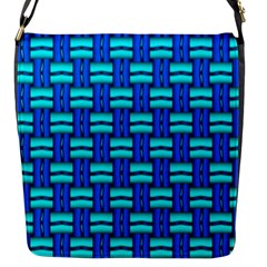 Pattern Graphic Background Image Blue Flap Closure Messenger Bag (s)