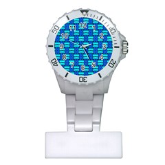 Pattern Graphic Background Image Blue Plastic Nurses Watch