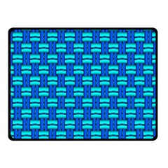 Pattern Graphic Background Image Blue Double Sided Fleece Blanket (Small) 