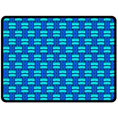 Pattern Graphic Background Image Blue Double Sided Fleece Blanket (Large) 