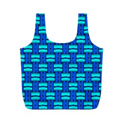 Pattern Graphic Background Image Blue Full Print Recycle Bag (M)