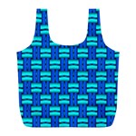 Pattern Graphic Background Image Blue Full Print Recycle Bag (L) Front