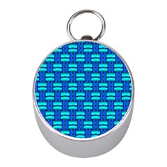 Pattern Graphic Background Image Blue Mini Silver Compasses