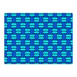 Pattern Graphic Background Image Blue Double Sided Flano Blanket (Mini)  35 x27  Blanket Front