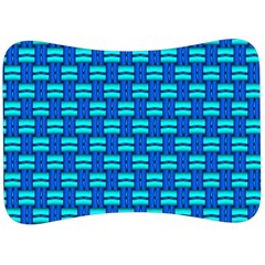 Pattern Graphic Background Image Blue Velour Seat Head Rest Cushion