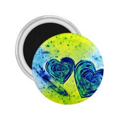 Heart Emotions Love Blue 2 25  Magnets by HermanTelo