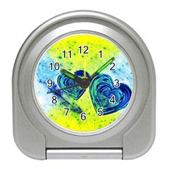 Heart Emotions Love Blue Travel Alarm Clock