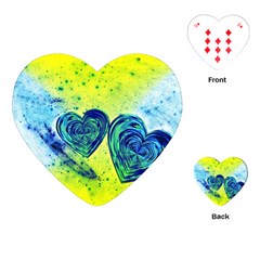 Heart Emotions Love Blue Playing Cards Single Design (heart) by HermanTelo