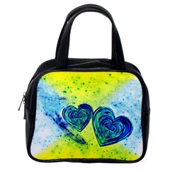 Heart Emotions Love Blue Classic Handbag (one Side)